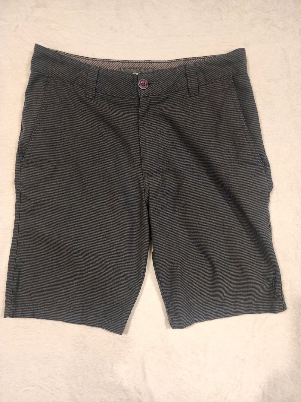 O’Neill Dark Gray Striped Chico Style Shorts Size 28